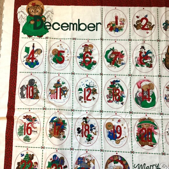 Wamsutta A Christmas Gathering Advent Fabric Panel Calendar Sewing Quilting - Picture 2 of 4